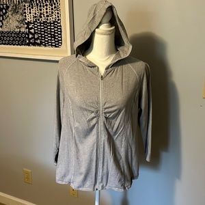 Hooded zip up jacket, light weight